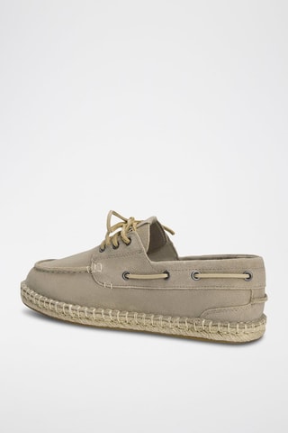 Chaussures bateau en cuir - Beige