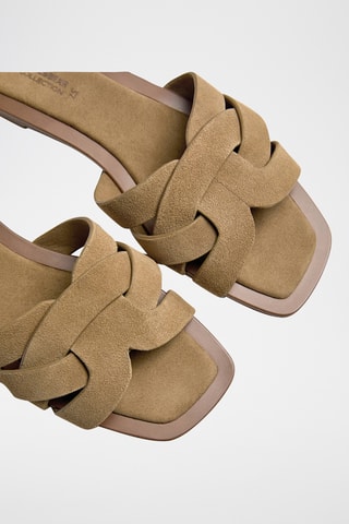 Mules en nubuck - Camel