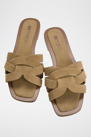 Mules en nubuck - Camel