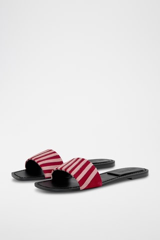 Mules en cuir - Rouge