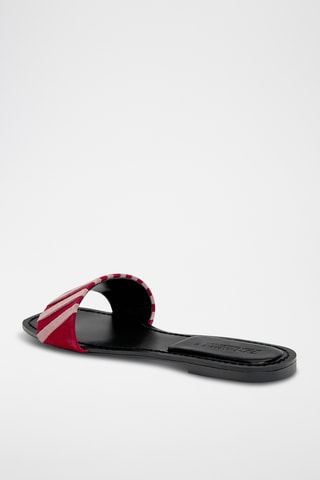 Mules en cuir - Rouge