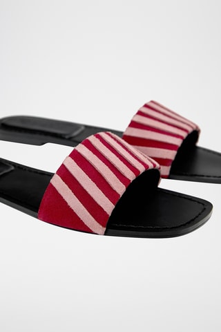 Mules en cuir - Rouge