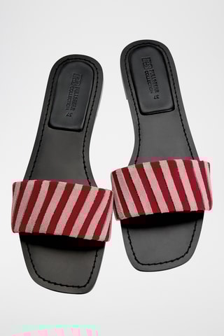 Mules en cuir - Rouge