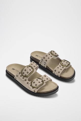 Mules en nubuck - Beige