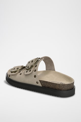 Mules en nubuck - Beige