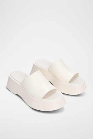 Mules plateformes - Blanc
