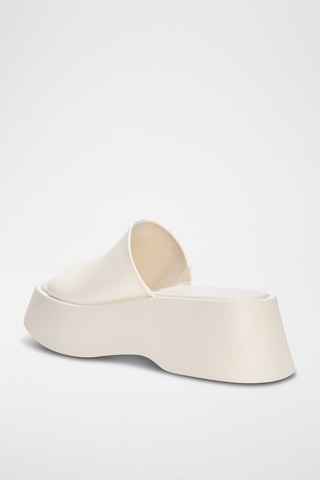 Mules plateformes - Blanc