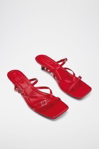 Sandales à talons - Rouge