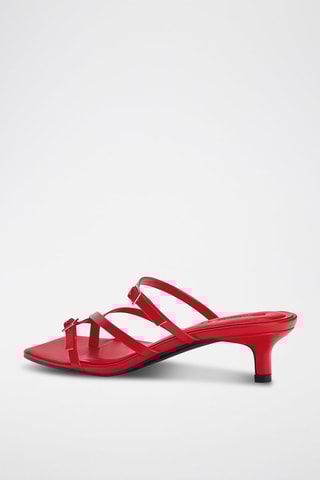 Sandales à talons - Rouge