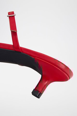 Sandales à talons - Rouge