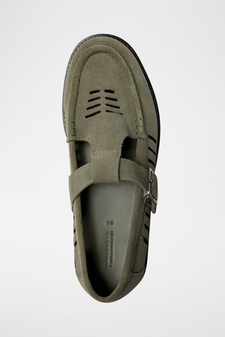 Salomes en nubuck - Vert d’eau