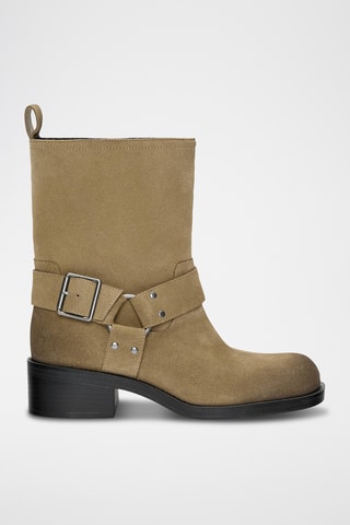 Bottines en nubuck - Beige