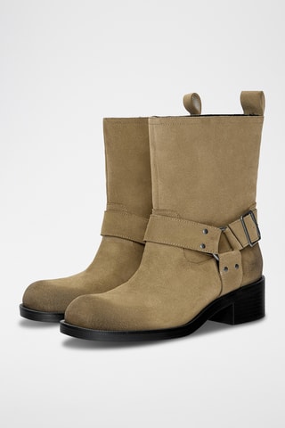 Bottines en nubuck - Beige
