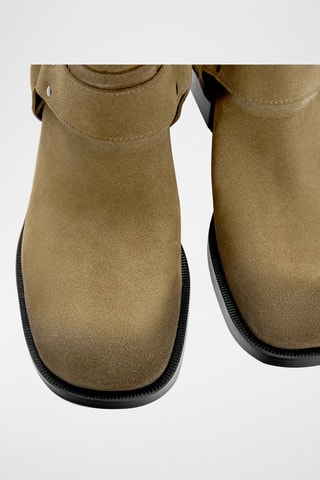 Bottines en nubuck - Beige