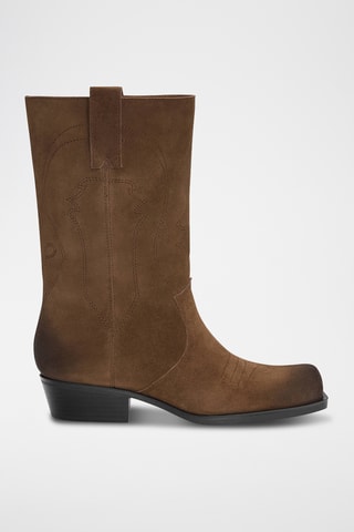 Bottines en nubuck - Marron