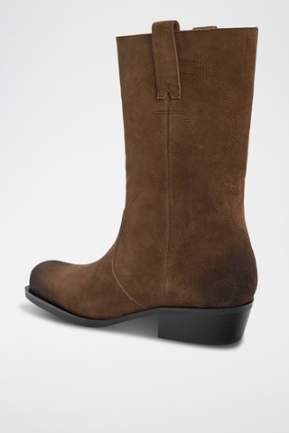 Bottines en nubuck - Marron