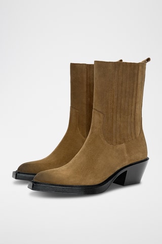 Bottines Chelsea en nubuck - Marron