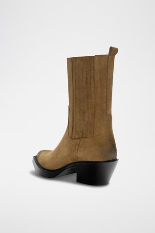 Bottines Chelsea en nubuck - Marron