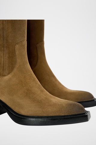 Bottines Chelsea en nubuck - Marron