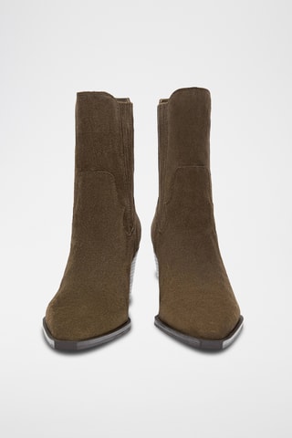 Bottines Chelsea en nubuck - Marron