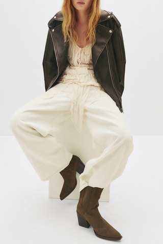 Bottines Chelsea en nubuck - Marron