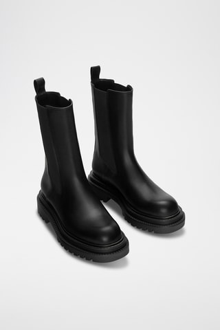 Bottines Chelsea en cuir - Noir