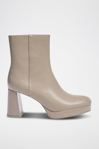 Bottines à talons - Beige