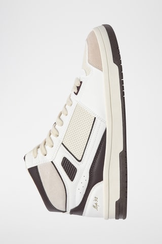 Baskets montantes - Blanc et marron