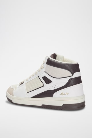 Baskets montantes - Blanc et marron
