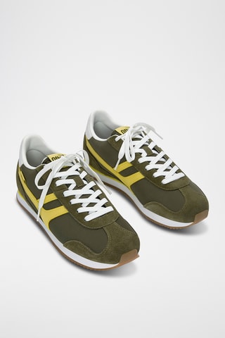 Baskets en cuir - Vert foncé