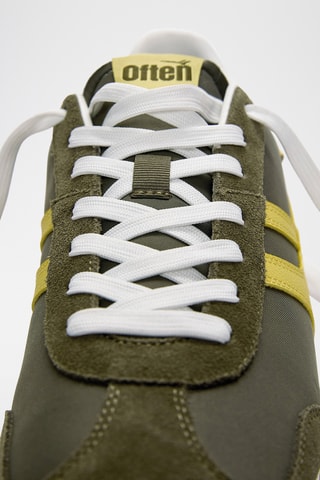 Baskets en cuir - Vert foncé