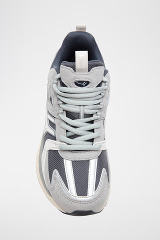 Baskets en nubuck - Gris clair