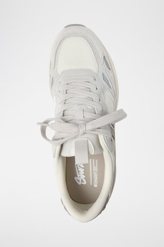 Baskets en cuir - Ecru et taupe