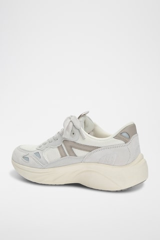 Baskets en cuir - Ecru et taupe