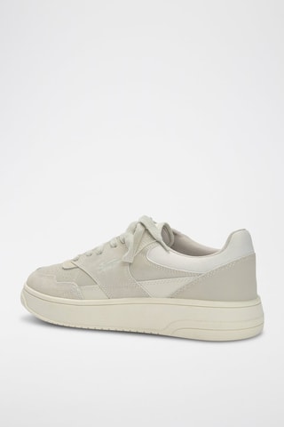Baskets en nubuck - Blanc cassé