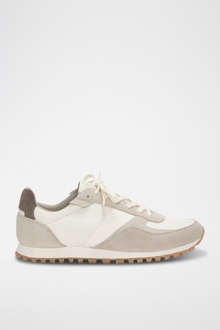 Baskets en cuir - Ecru et beige