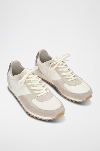 Baskets en cuir - Ecru et beige