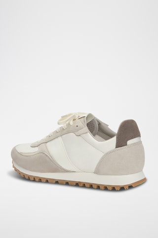 Baskets en cuir - Ecru et beige