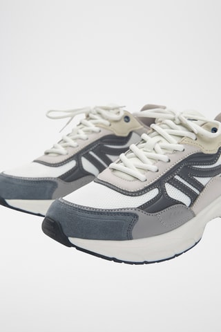 Chaussures de running - Ecru et gris