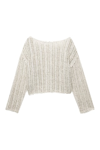 Pull court - Blanc chiné