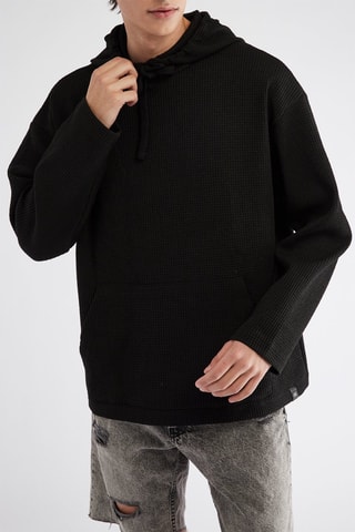 Maglia con cappuccio - Nero