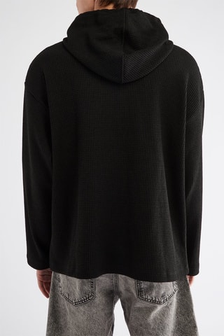 Maglia con cappuccio - Nero