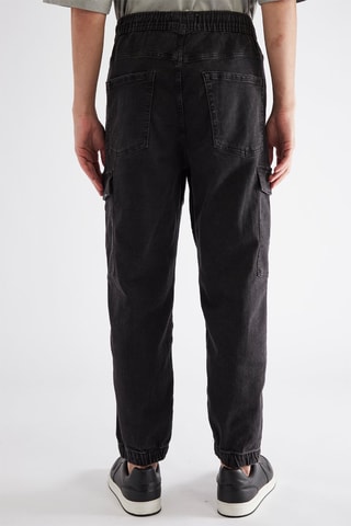 Jogger en jean - Noir