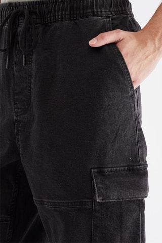 Jogger en jean - Noir