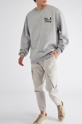 Pantalon cargo - Gris clair