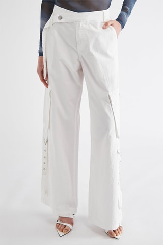 Pantalon cargo - Blanc