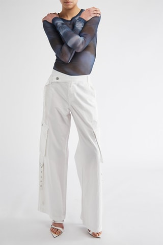 Pantalon cargo - Blanc