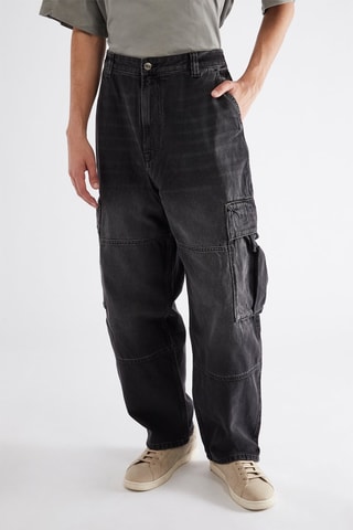 Jean baggy cargo - Noir