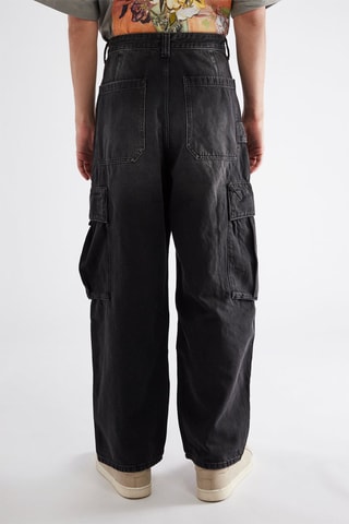 Jean baggy cargo - Noir