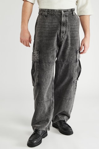 Jeans baggy cargo - Nero